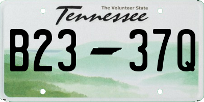TN license plate B2337Q