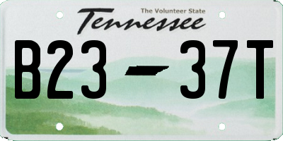TN license plate B2337T