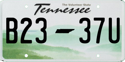 TN license plate B2337U