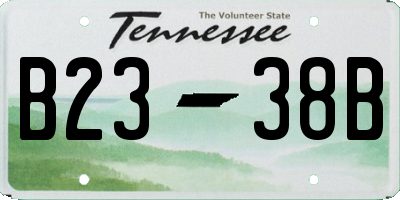 TN license plate B2338B