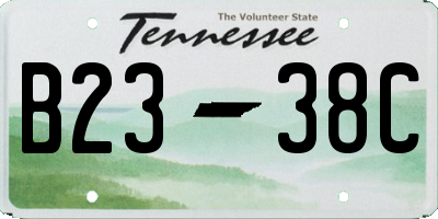 TN license plate B2338C