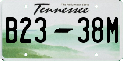 TN license plate B2338M