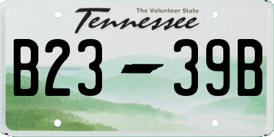 TN license plate B2339B