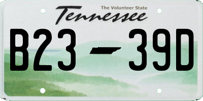 TN license plate B2339D