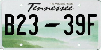 TN license plate B2339F