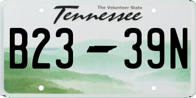 TN license plate B2339N