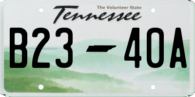 TN license plate B2340A