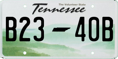 TN license plate B2340B