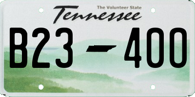 TN license plate B2340O