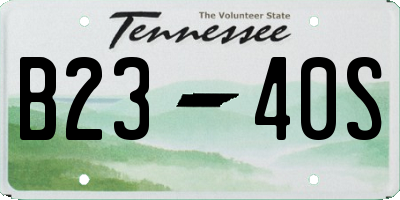 TN license plate B2340S