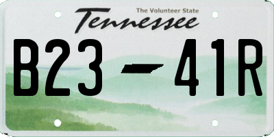 TN license plate B2341R