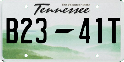TN license plate B2341T
