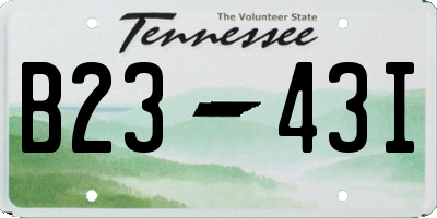 TN license plate B2343I