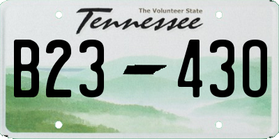 TN license plate B2343O