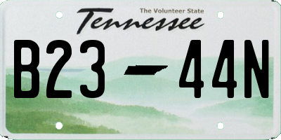 TN license plate B2344N
