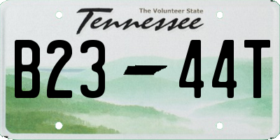 TN license plate B2344T