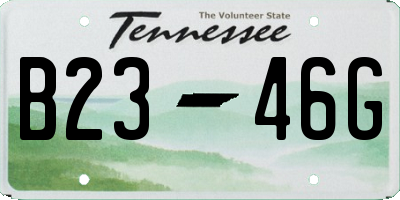 TN license plate B2346G