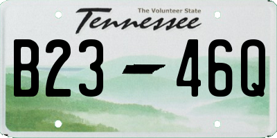 TN license plate B2346Q