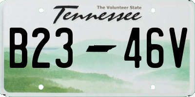 TN license plate B2346V