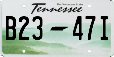 TN license plate B2347I