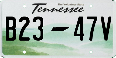 TN license plate B2347V