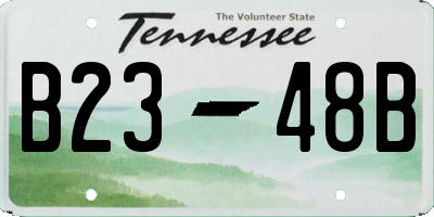 TN license plate B2348B