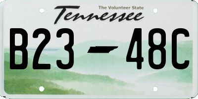 TN license plate B2348C