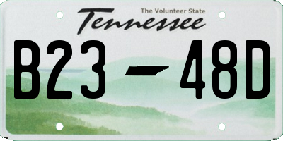 TN license plate B2348D