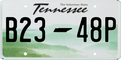 TN license plate B2348P