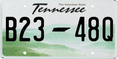 TN license plate B2348Q