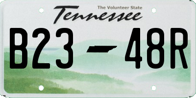 TN license plate B2348R