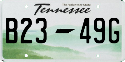 TN license plate B2349G