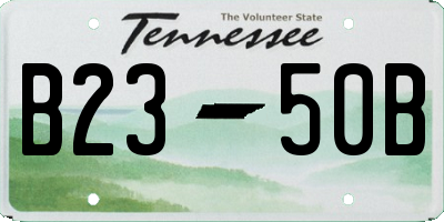 TN license plate B2350B