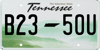 TN license plate B2350U