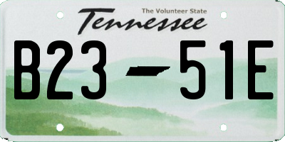 TN license plate B2351E