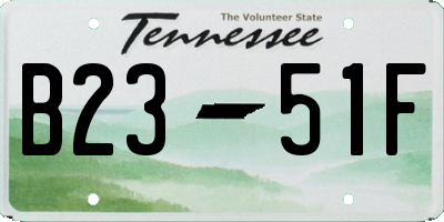 TN license plate B2351F