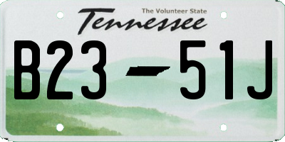 TN license plate B2351J
