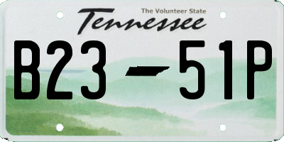 TN license plate B2351P