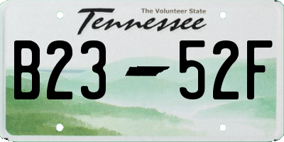 TN license plate B2352F