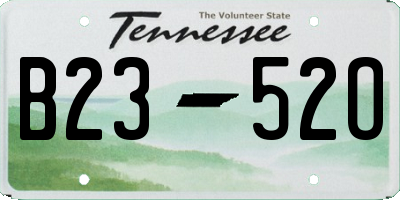 TN license plate B2352O