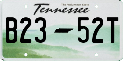 TN license plate B2352T