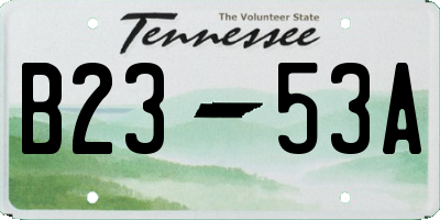 TN license plate B2353A