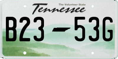 TN license plate B2353G