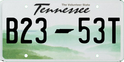 TN license plate B2353T