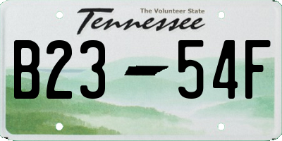 TN license plate B2354F