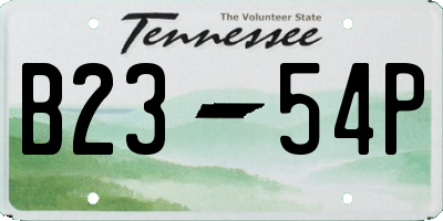 TN license plate B2354P
