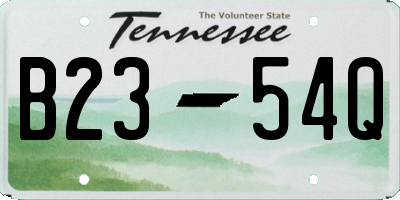 TN license plate B2354Q