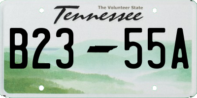 TN license plate B2355A