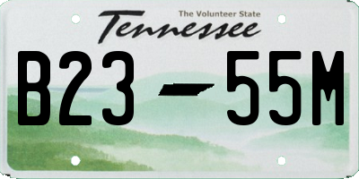 TN license plate B2355M