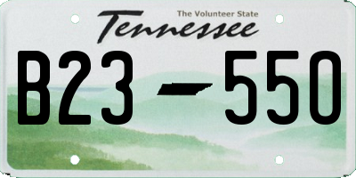 TN license plate B2355O